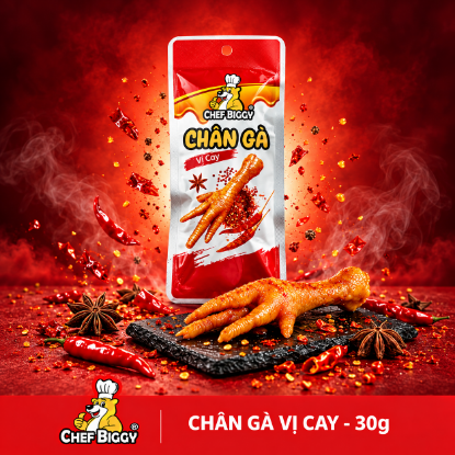 Picture of CHEF BIGGY Chân Gà 30g - Vị Cay (1 Bịch  - 20 Cái)